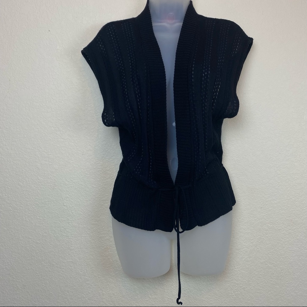 Great American sweater open cardigan black large